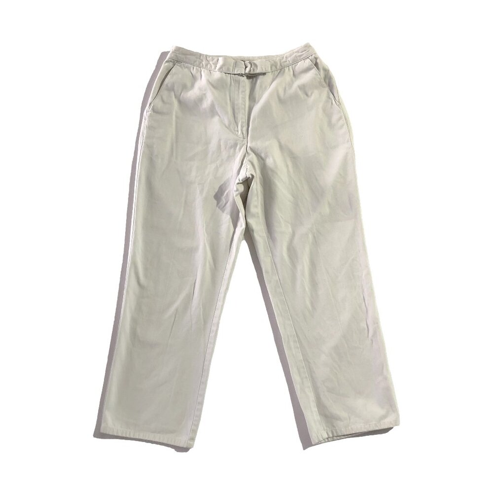 Vintage Petite Sophisticate Pants Womens Size 6 Beige High Rise Cropped Ankle
